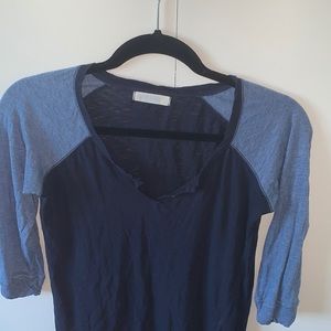 Garage baseball style 3/4 length t-shirt